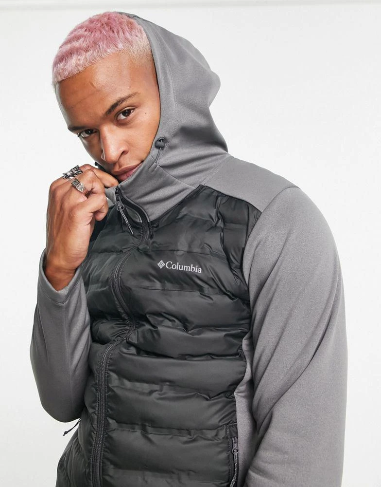 商品Columbia|Columbia Out-Shield insulated full zip hyrid hoodie in grey,价格¥1119,第4张图片详细描述