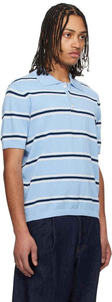 商品Dunst|Blue Striped Knit Polo,价格¥822,第2张图片详细描述