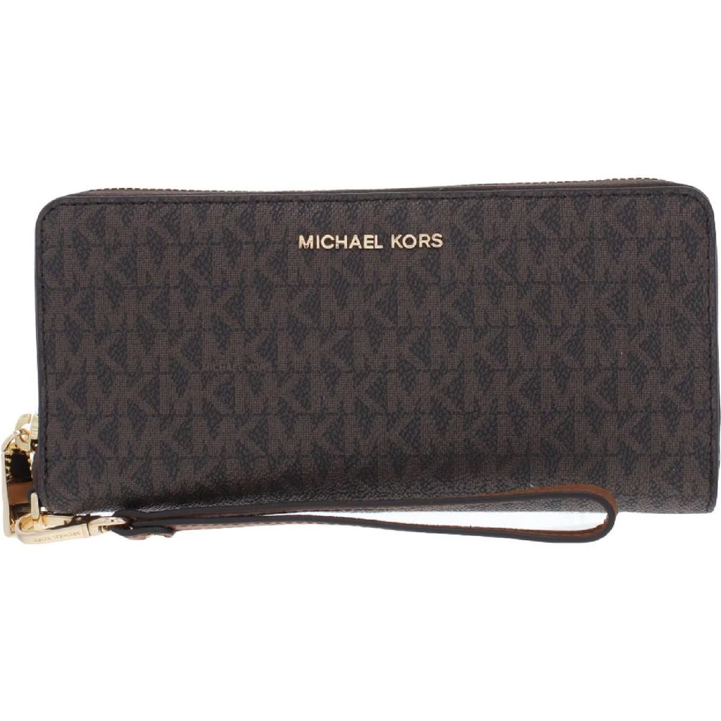 商品Michael Kors|MICHAEL Michael Kors Travel Continental Women's Coated Canvas Zip Around Wallet,价格¥636,第1张图片