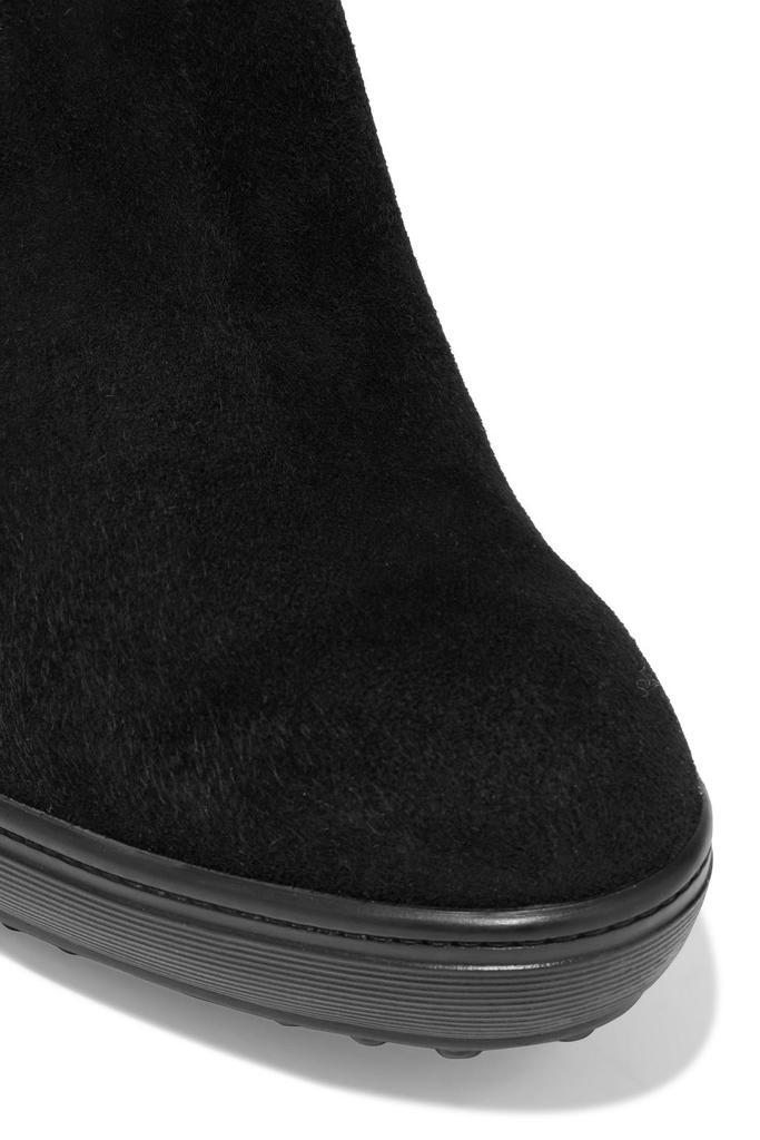 商品Tod's|Suede and patent-leather platform ankle boots,价格¥2206,第6张图片详细描述