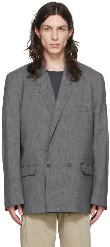 商品Lemaire|Grey Polyester Blazer,价格¥2226,第1张图片