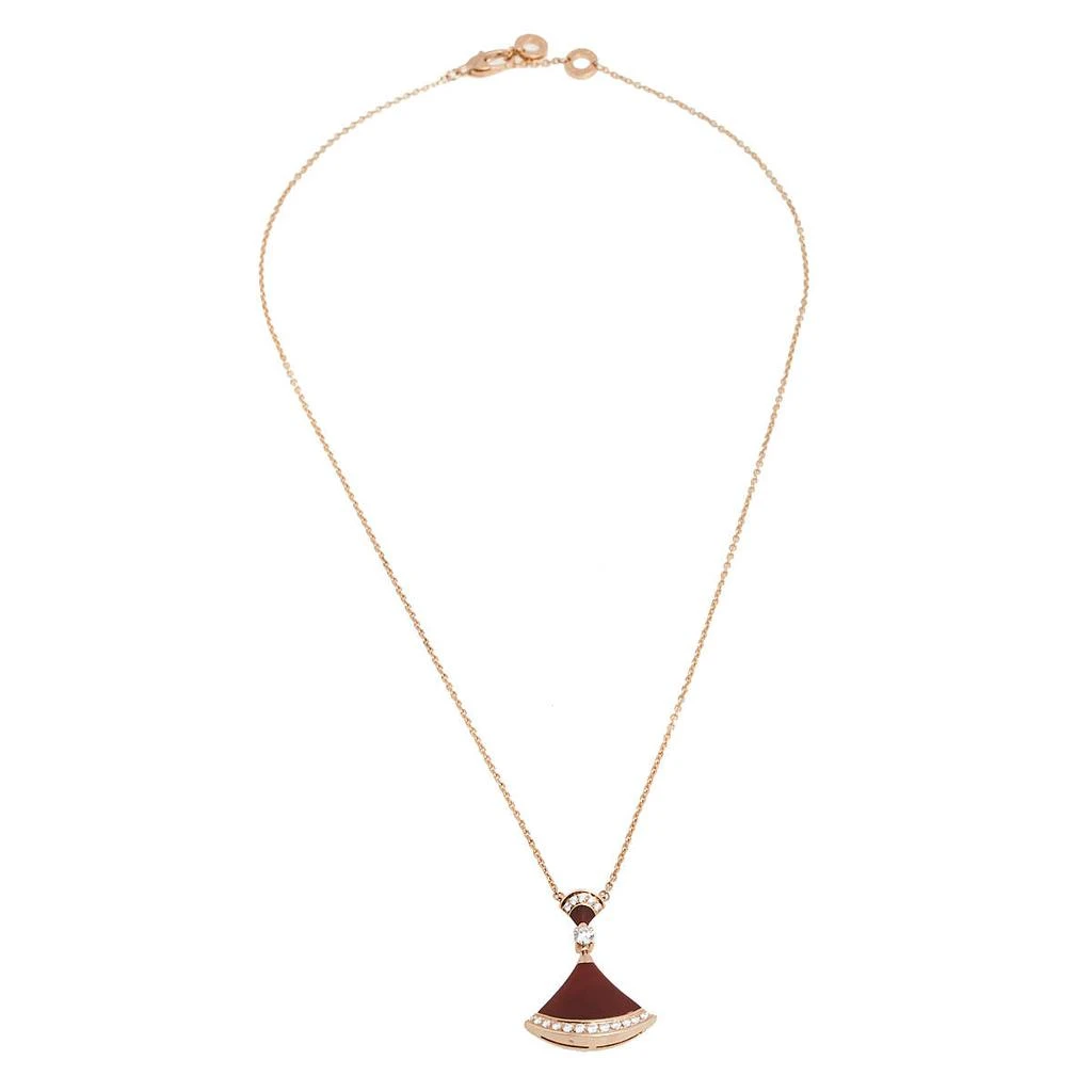 商品[二手商品] BVLGARI|Bvlgari Divas' Dream Carnelian Diamond 18K Rose Gold Pendant Necklace,价格¥26185,第2张图片详细描述
