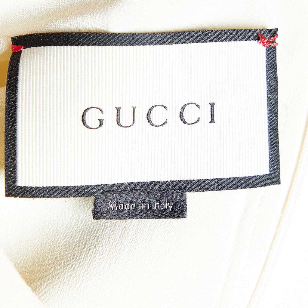 Gucci Cream Wool & Silk Mini Dress L商品第4张图片规格展示