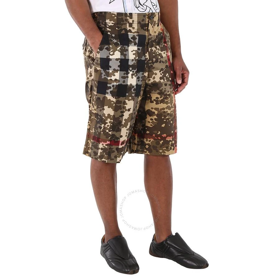 商品Burberry|Men's Camouflage Check Cotton Tailored Shorts,价格¥1229,第2张图片详细描述