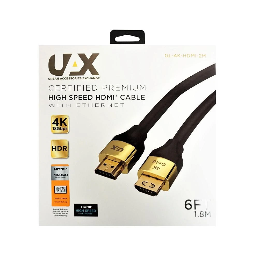 商品UAX|6 ft. 4K HDMI Cable,价格¥134,第1张图片