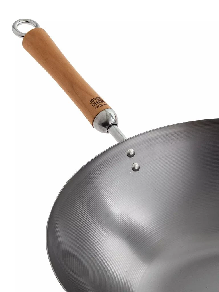 商品Escali|Joyce Chen Classic 14'' Uncoated Carbon Steel Flat Bottom Wok 4-Piece Set,价格¥749,第5张图片详细描述