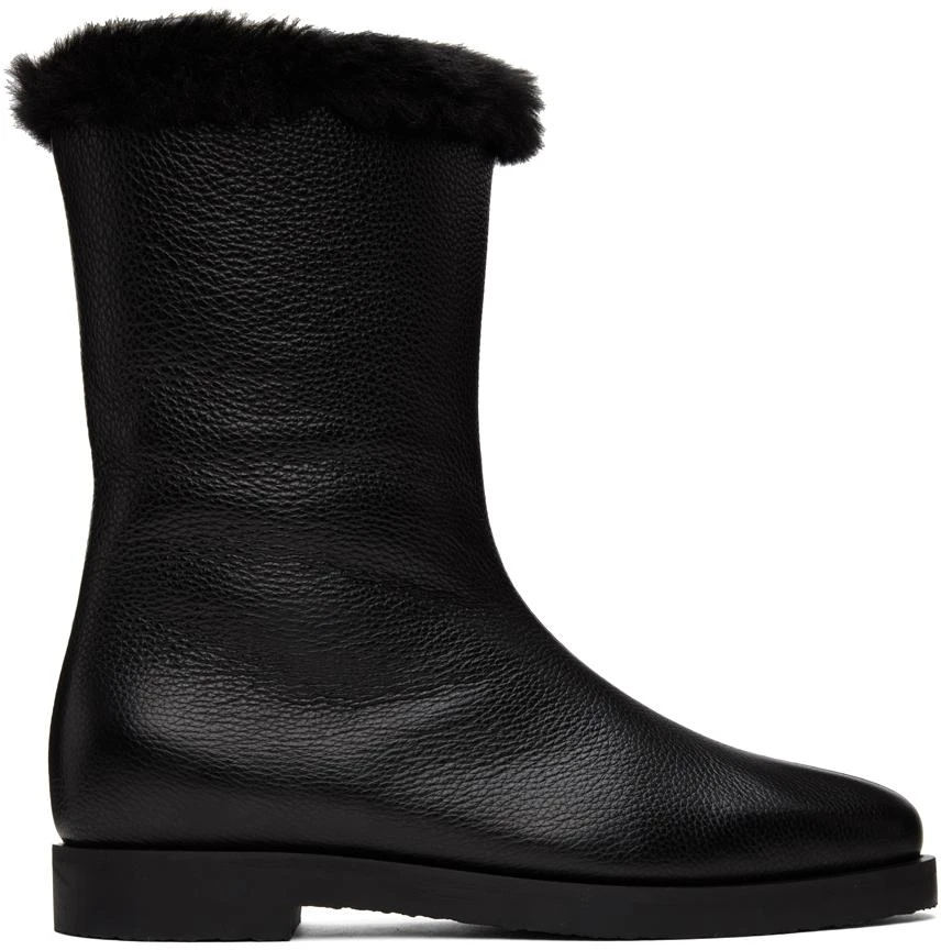 商品Totême|Black 'The Off-Duty' Boots,价格¥7707,第1张图片