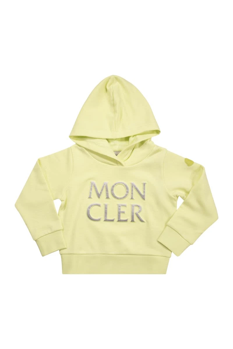 商品【预售7天】 Moncler|Moncler 女童针织毛衣 I19548G00020899VR112-0 柠檬黄,价格¥1319,第1张图片