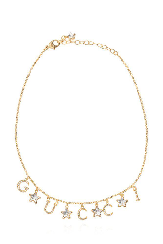 Gucci Embellished Logo Star Charm Necklace商品第1张图片规格展示