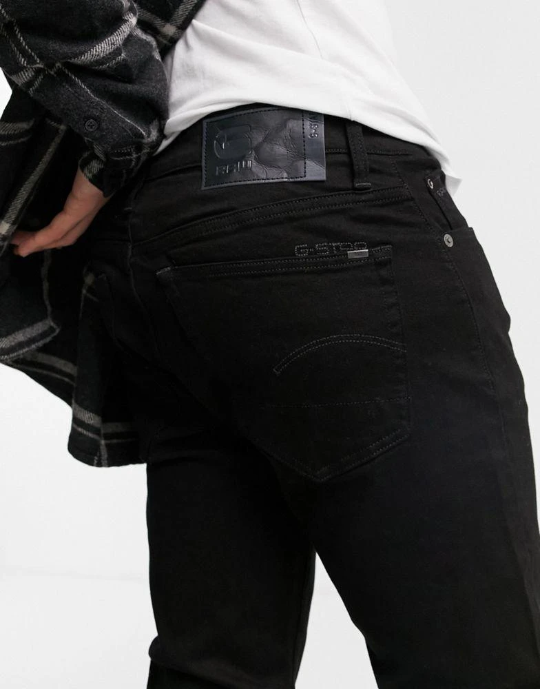 商品G-Star|G-Star 3301 slim jeans in black Exclusive at ASOS,价格¥561,第3张图片详细描述