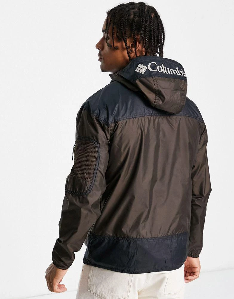 商品Columbia|Columbia Challenger overhead windbreaker in brown and black,价格¥656,第2张图片详细描述