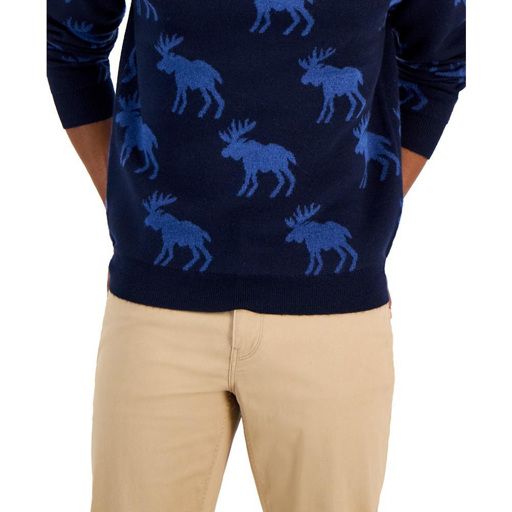 商品Club Room|Men's Moose-Print Sweater, Created for Macy's,价格¥184,第5张图片详细描述