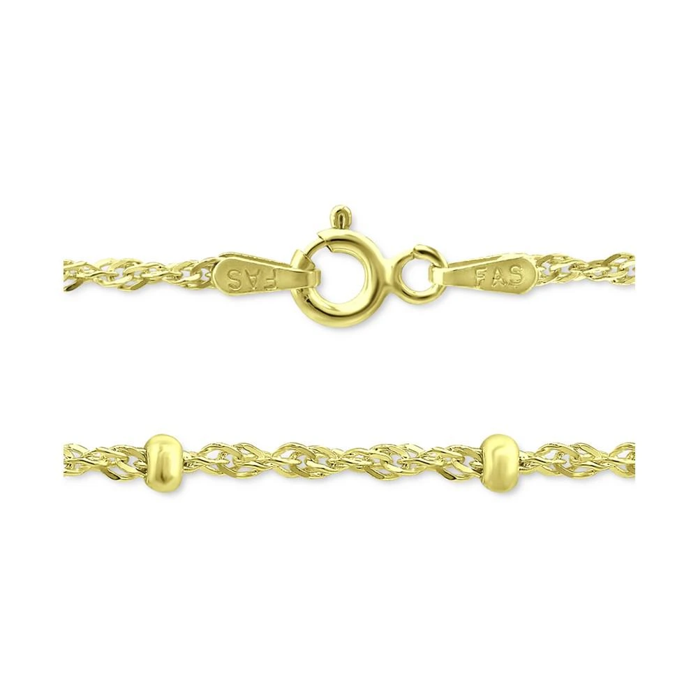 商品Giani Bernini|Beaded Singapore Link Ankle Bracelet in 18k Gold-Plated Sterling Silver, Created for Macy's,价格¥164,第3张图片详细描述