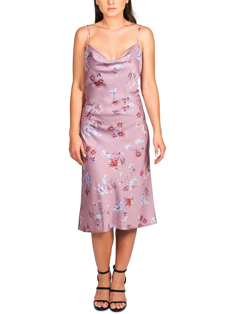 商品Hippie Rose|Juniors Womens Satin Cowl Neck Slip Dress,价格¥143,第5张图片详细描述