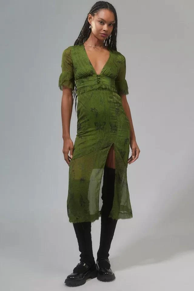 商品Urban Outfitters|UO Florence Chiffon Printed Midi Dress,价格¥74,第1张图片