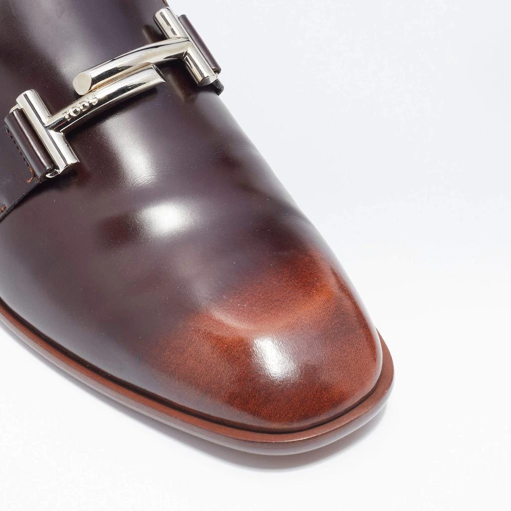 Tod's Two Tone Leather Double T Slip On Loafers Size 40 商品