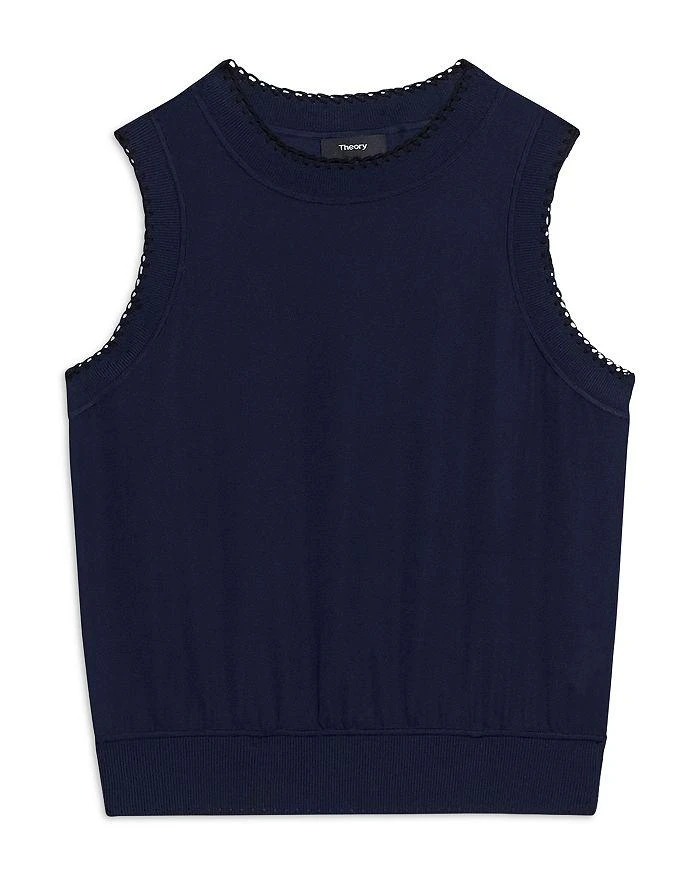 商品Theory|Crewneck Sleeveless Silk Top,价格¥797,第5张图片详细描述