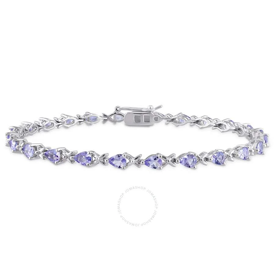 商品Amour|4 1/3 CT TGW Tanzanite X-link Bracelet In Sterling Silver,价格¥893,第1张图片