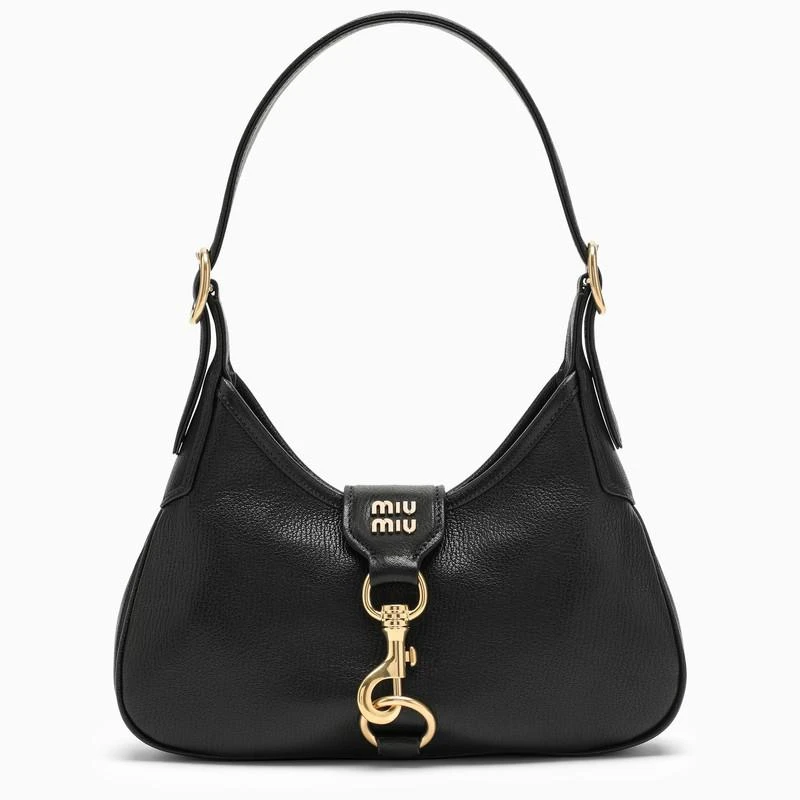 商品Miu Miu|Black grained leather shoulder bag,价格¥12047,第1张图片