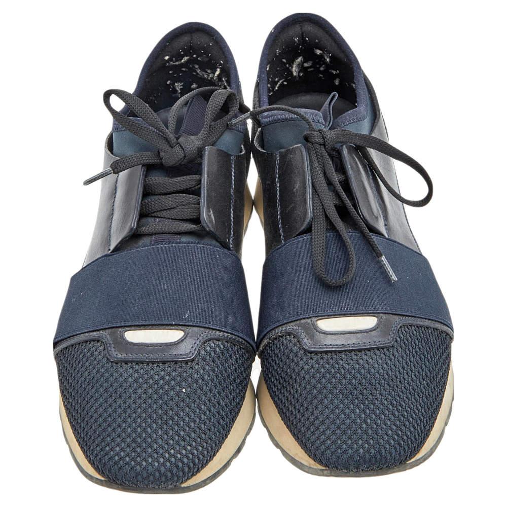 Balenciaga Race Runner athletic shoe.   Size EU 38. Balenciaga Race Runner Size 38 Black Elastic, Leather and  main image 4