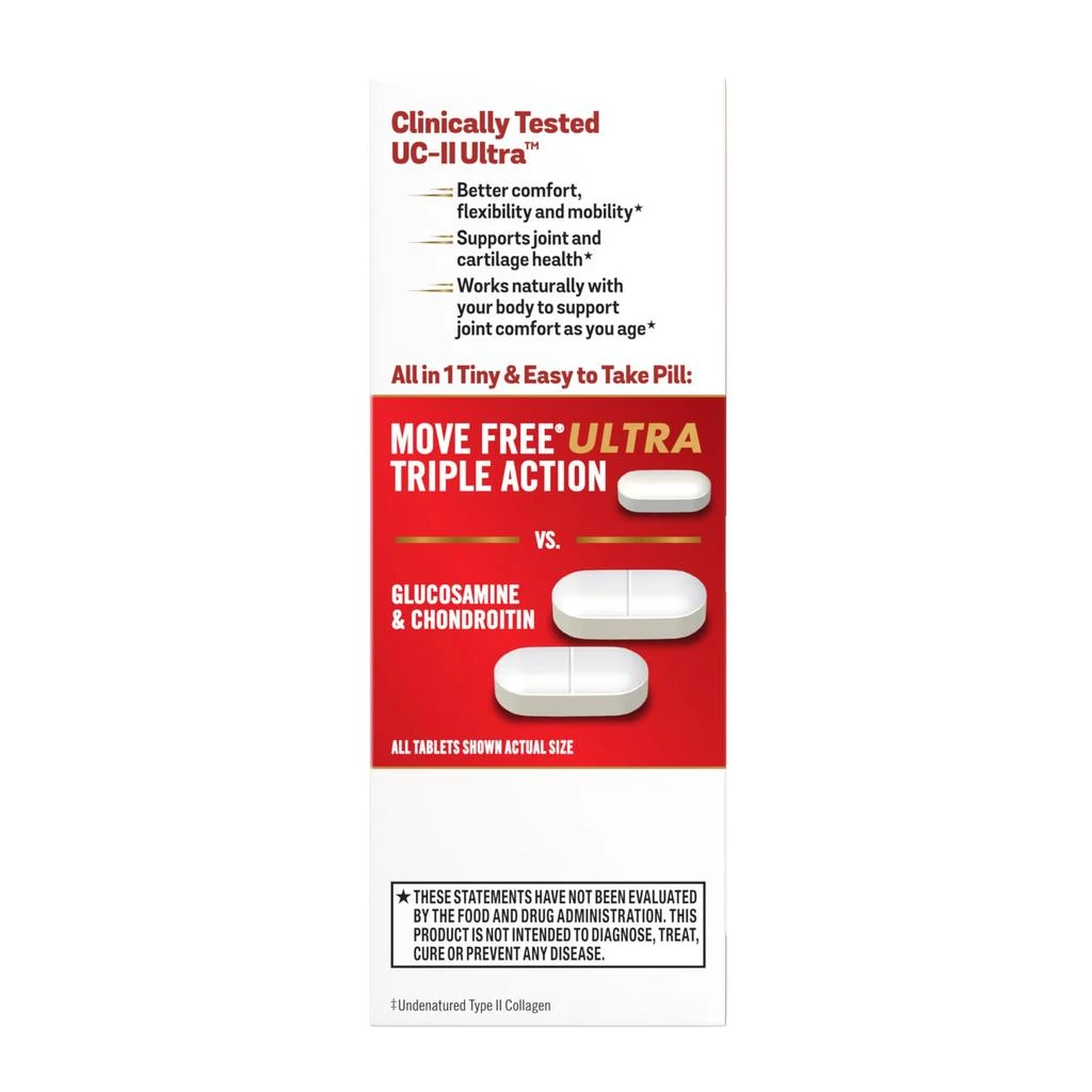 Move Free Ultra Triple Action Joint Support Supplement - Type II Collagen Boron & Hyaluronic Acid - Supports Joint Comfort, Cartiliage & Bones in 1 Tiny Pill Per Day, 30 Tablets (30 servings)* 商品