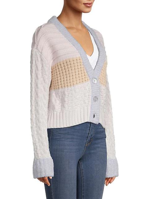 商品525 America|Mixed Media Colorblocked Cardigan,价格¥1017,第6张图片详细描述