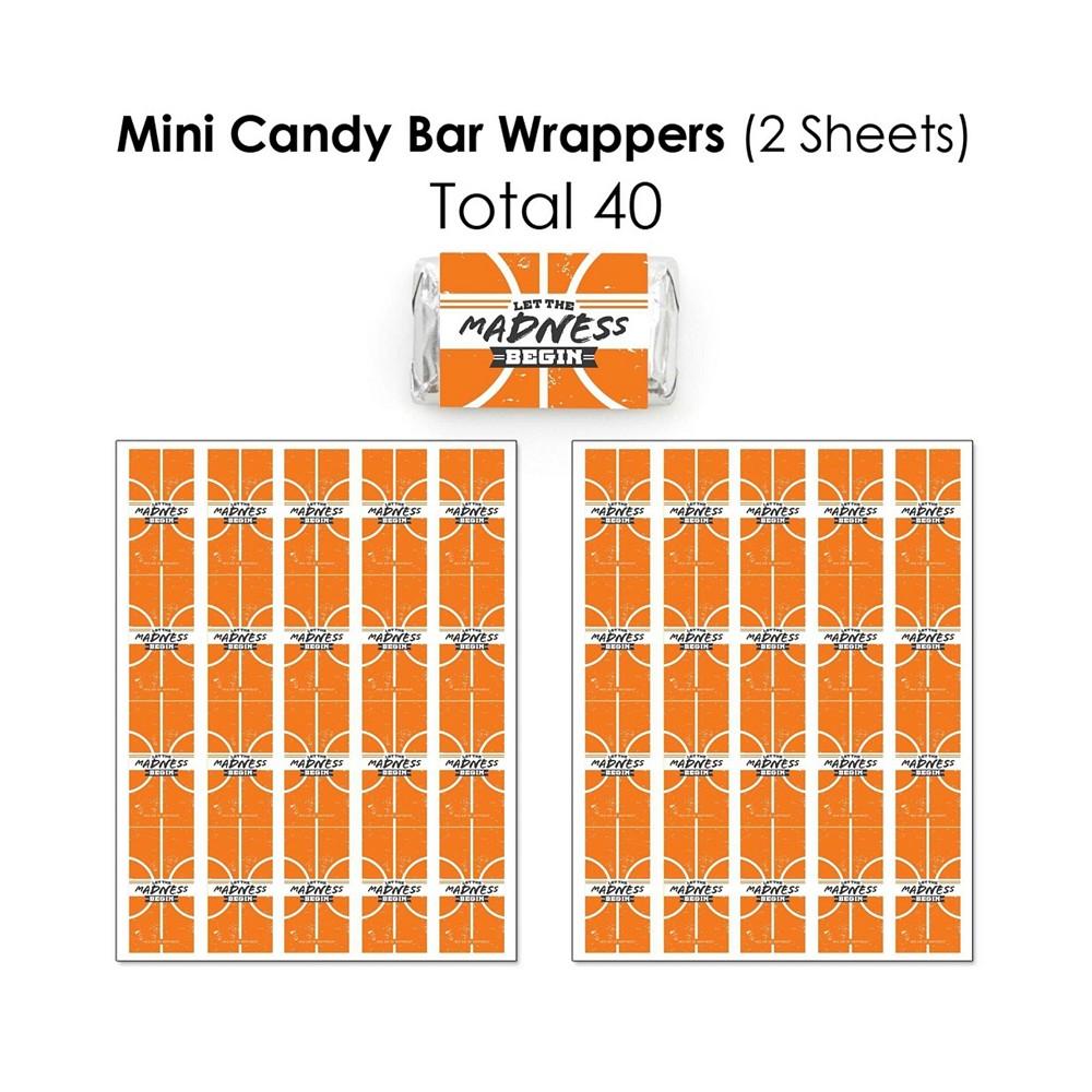 Basketball - Let The Madness Begin - College Basketball Party Candy Favor Sticker Kit - 304 Pieces商品第2张图片规格展示