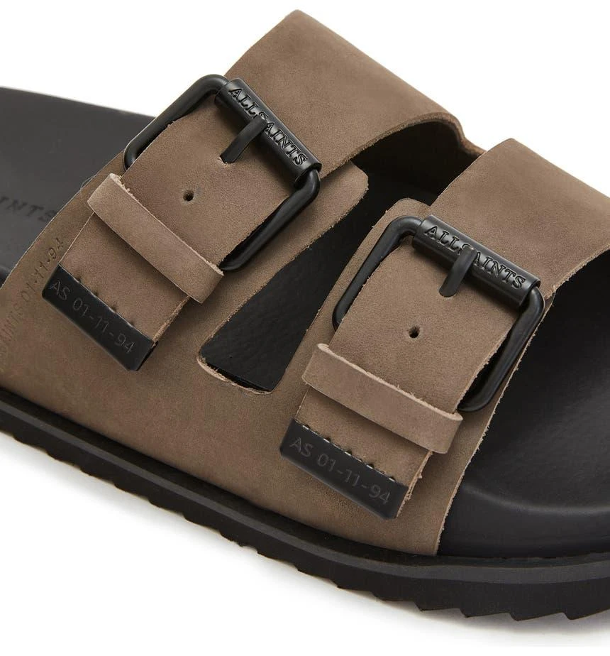 商品ALL SAINTS|Ash Leather Double Strap Slide Sandal,价格¥603,第5张图片详细描述