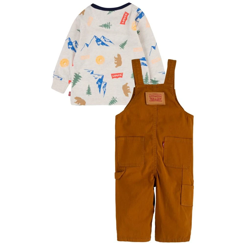 商品Levi's|Baby Boys Happy Camper T-shirt and Overall, 2 Piece Set,价格¥206,第2张图片详细描述
