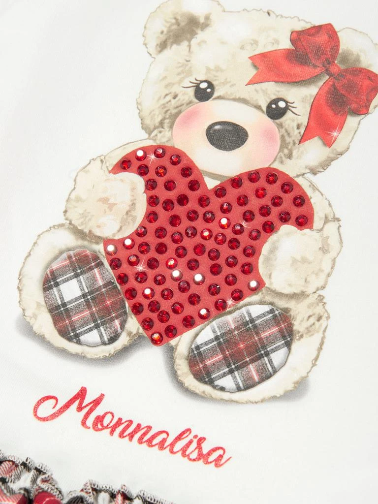 商品MONNALISA|Monnalisa Baby Girls Teddy Heart Sweater Dress in Ivory,价格¥1097,第3张图片详细描述