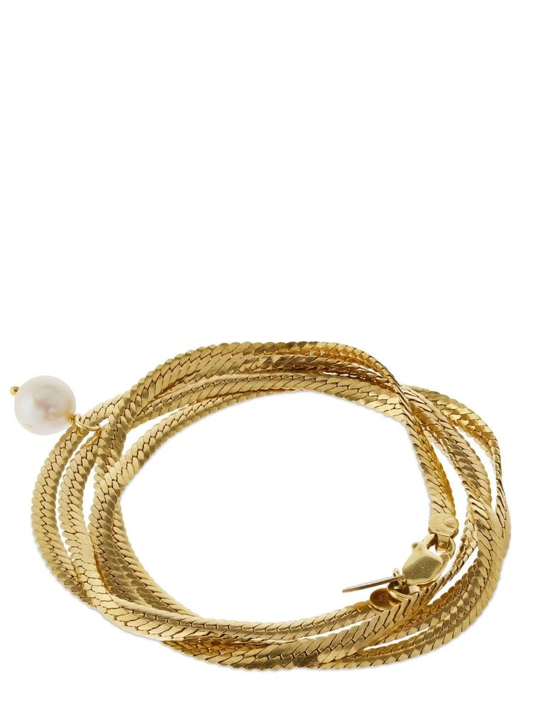 商品Magda Butrym|Triple Wire Chain Bracelet W/ Pearl,价格¥1953,第3张图片详细描述