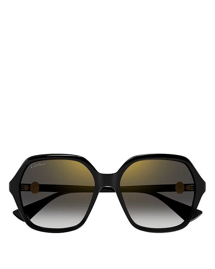 商品Cartier|Double C Squared Sunglasses, 57mm,价格¥4827,第2张图片详细描述