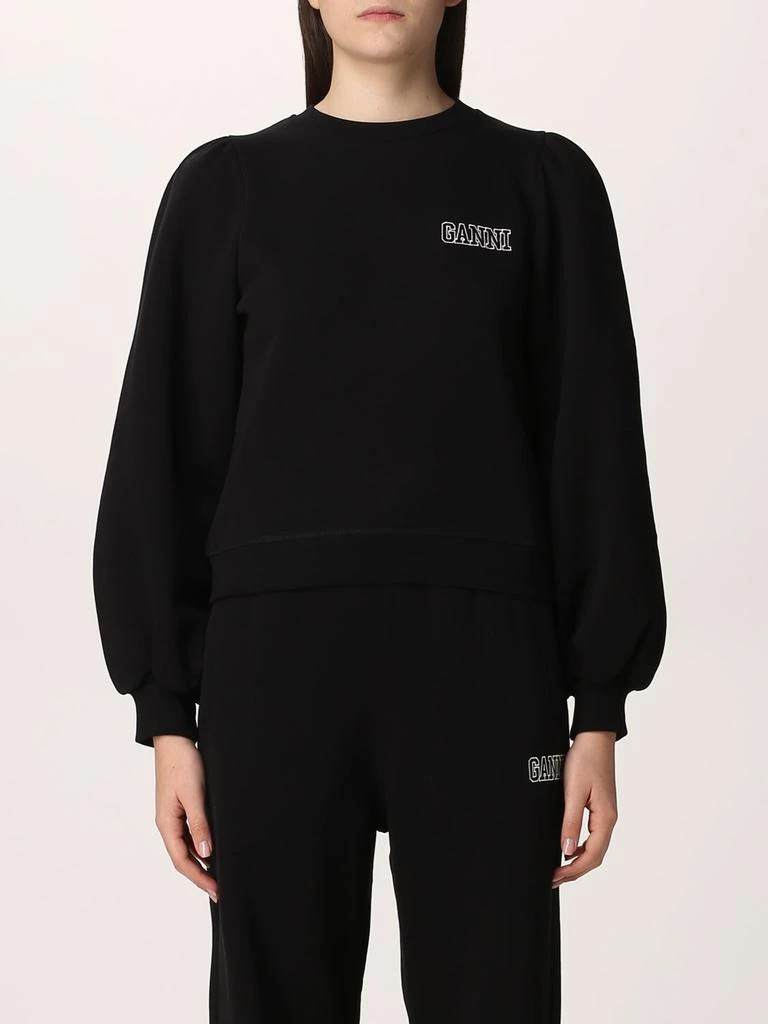 商品Ganni|Ganni cotton blend sweatshirt with logo,价格¥1179,第1张图片