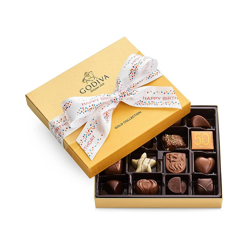 商品Godiva|19-Pc. Happy Birthday Gold Gift Box,价格¥256,第1张图片