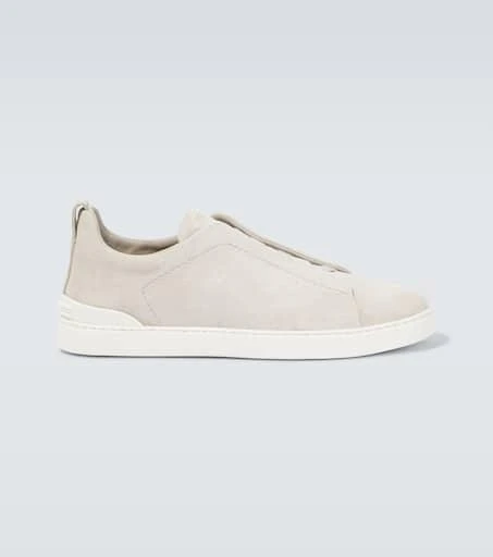 商品Zegna|Triple Stitch绒面革运动鞋,价格¥10494,第1张图片
