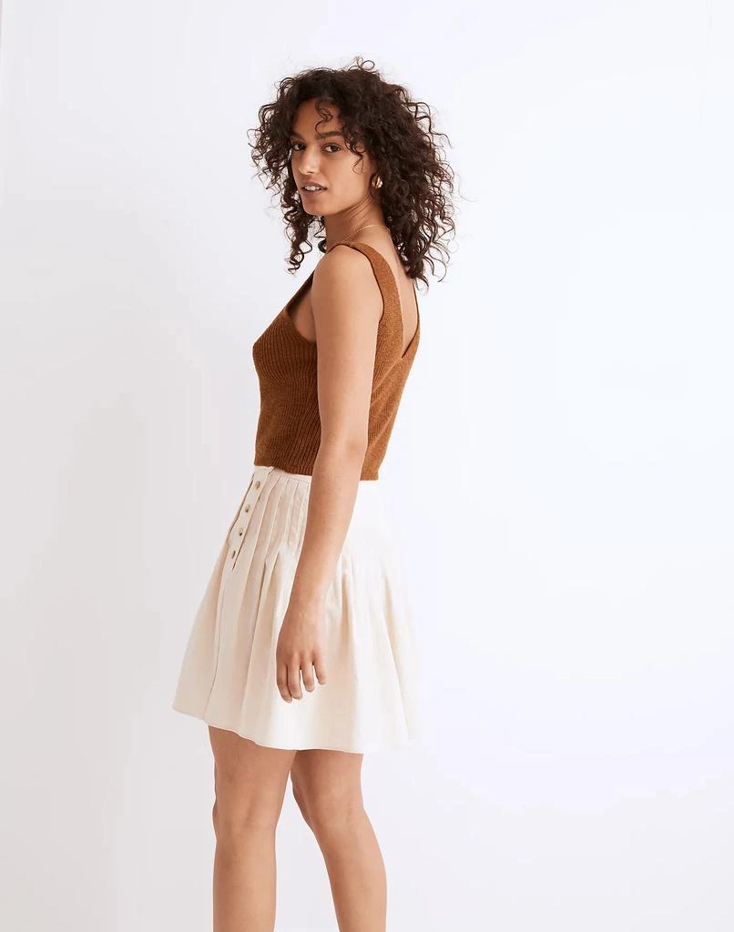 商品Madewell|Hemp-Cotton Pintuck Full Mini Skirt: Undyed Edition,价格¥158,第3张图片详细描述