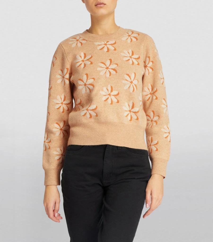 商品Sandro|Wool-Cashmere Floral Sweater,价格¥1226,第3张图片详细描述