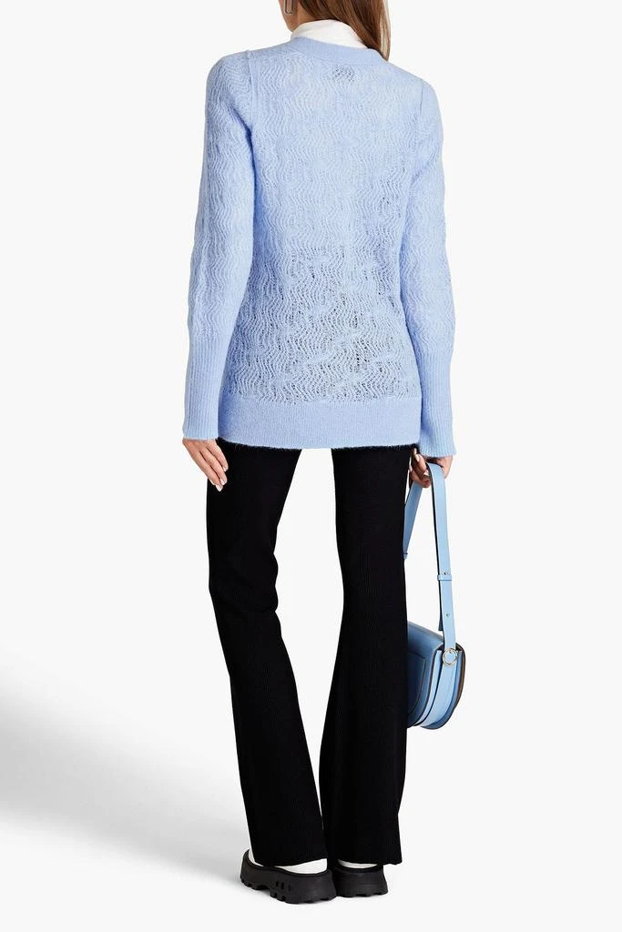 商品3.1 Phillip Lim|Ribbed and pointelle-knit alpaca-blend cardigan,价格¥1117,第3张图片详细描述