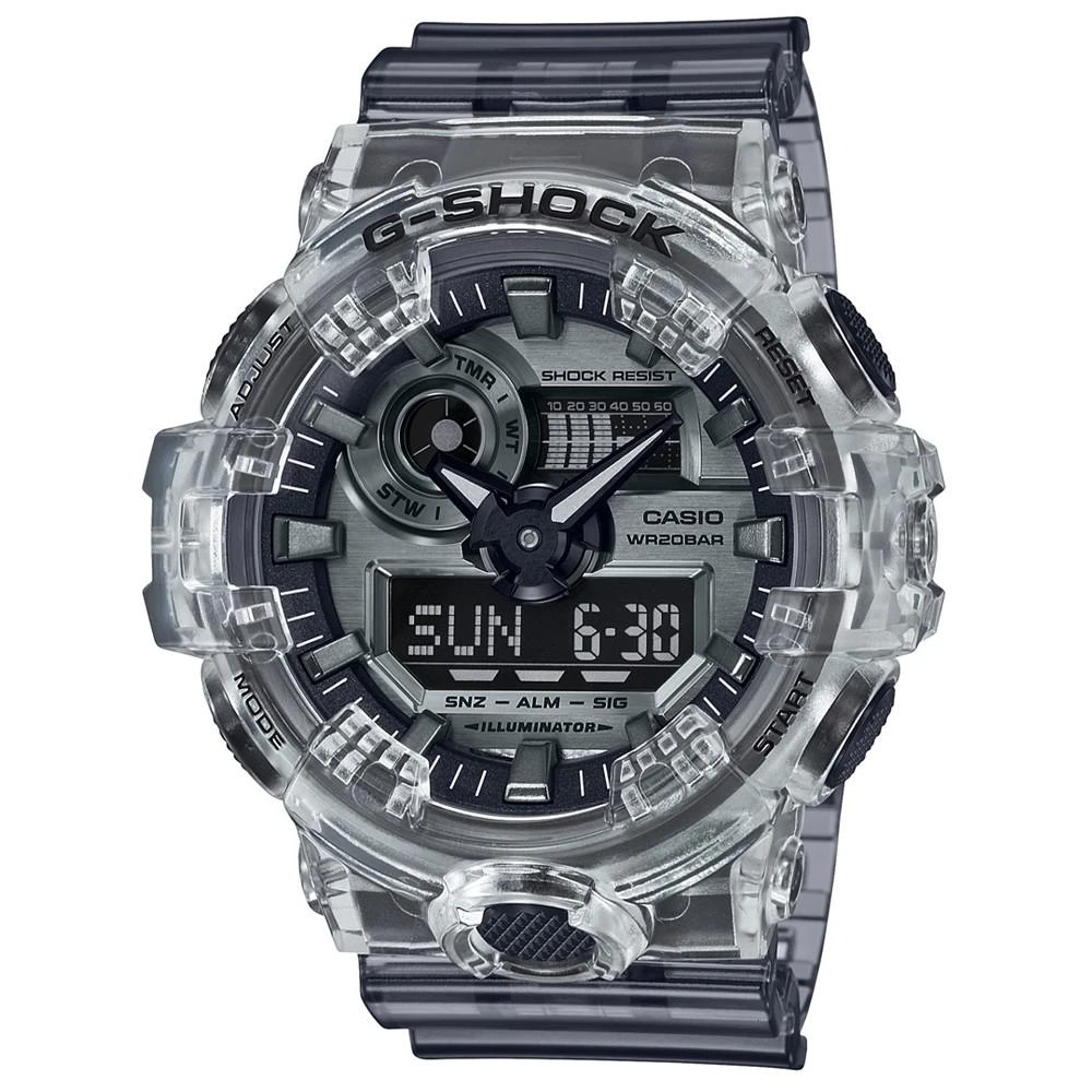 商品G-Shock|Men's Analog-Digital Skeleton Clear Resin Strap Watch 53.4mm腕表,价格¥902,第1张图片