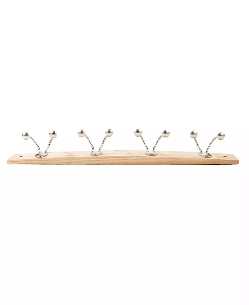 商品Spectrum|Stratford Wall Mount 4-Double Hook Wood Rack,价格¥337,第5张图片详细描述