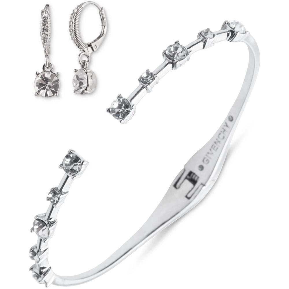 商品Givenchy|Silver-Tone 2-Pc. Set Stone Station Bangle Bracelet & Matching Drop Earrings,价格¥574,第1张图片