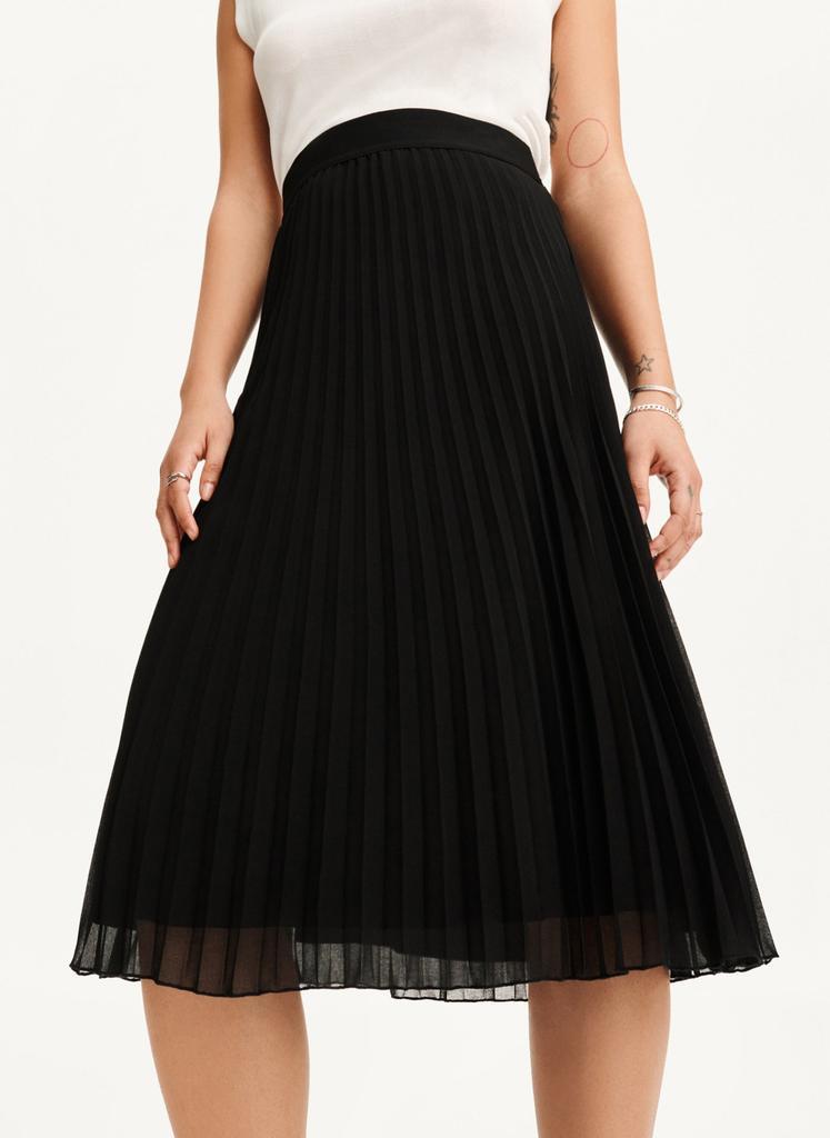 商品DKNY|Pull On Pleated Midi Skirt,价格¥732,第5张图片详细描述