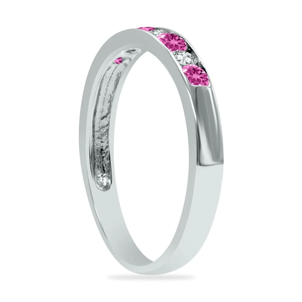 商品SSELECTS|Pink Sapphire And Diamond Stackable Channel Ring,价格¥4116,第2张图片详细描述