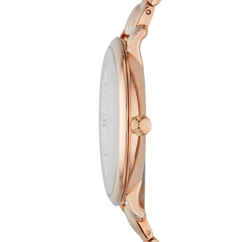 商品Fossil|Women's Jacqueline Rose Gold-Tone Stainless Steel Bracelet Watch 36mm ES3435,价格¥1039,第2张图片详细描述