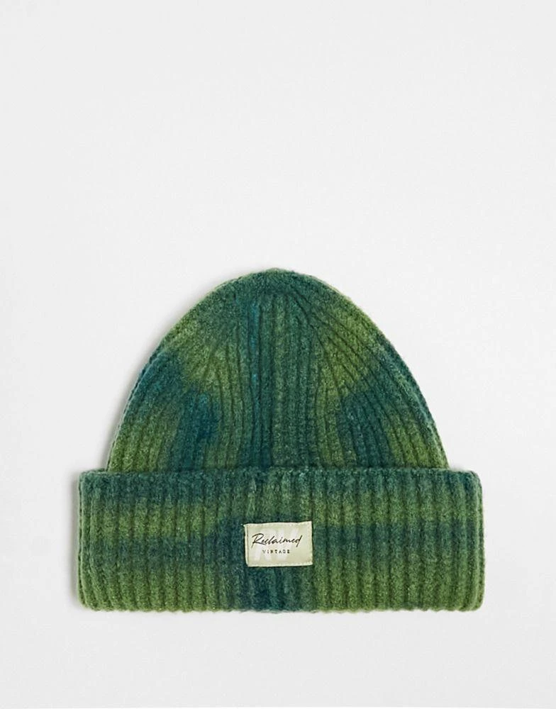 商品Reclaimed Vintage|Reclaimed Vintage unisex acid wash beanie in green,价格¥125,第1张图片