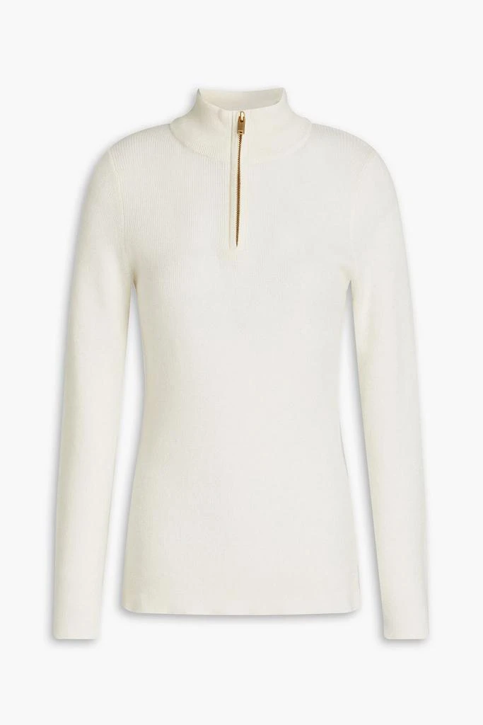 商品N.PEAL|Ribbed cashmere half-zip sweater,价格¥961,第1张图片