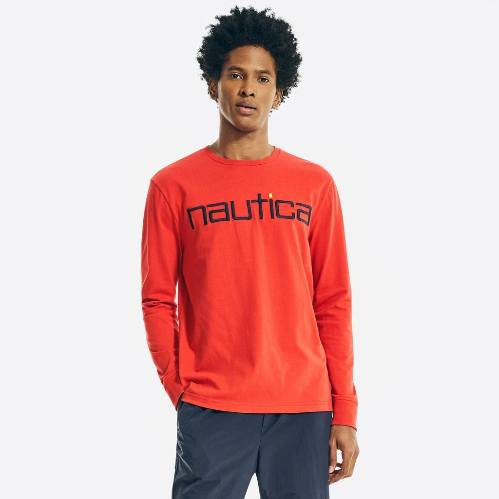 商品Nautica|Nautica Mens Reissue Sustainably Crafted Graphic Long-Sleeve T-Shirt,价格¥96,第3张图片详细描述