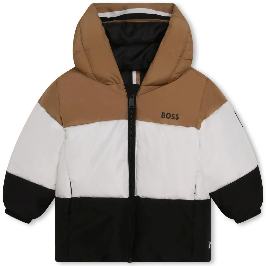 商品Hugo Boss|Multi Striped Logo Puffer Jacket,价格¥1572,第1张图片