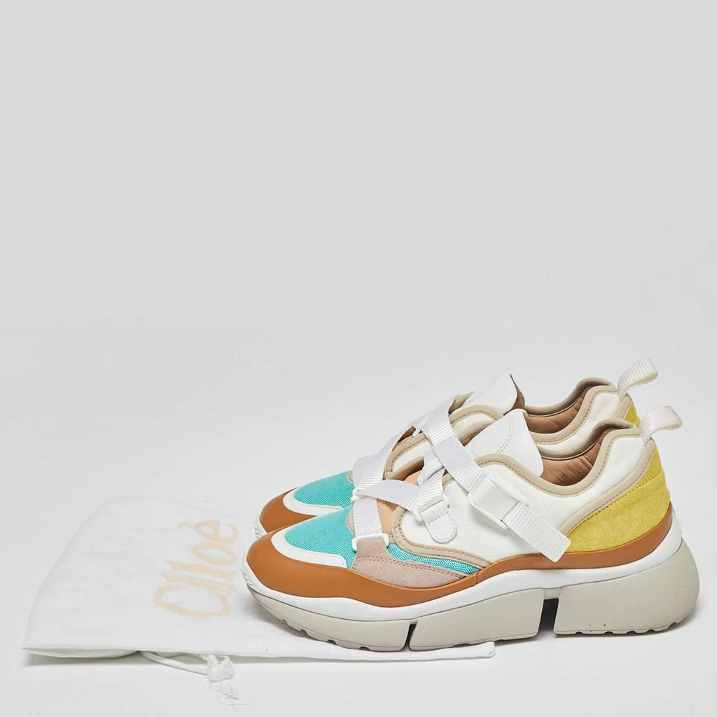 Chloe Multicolor Leather, Mesh and Suede Sonnie Low-Top Sneakers Size 37 商品