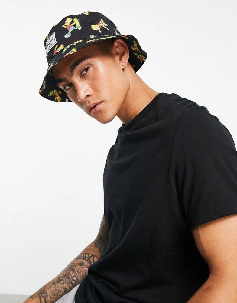 商品Herschel Supply|Herschel Supply Co Bart Simpson bucket hat in black,价格¥288,第4张图片详细描述